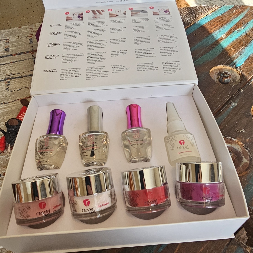 Revel Nail Dip Powder Kit - Pink and Purple